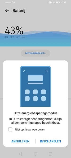 Selecteer INSCHAKELEN