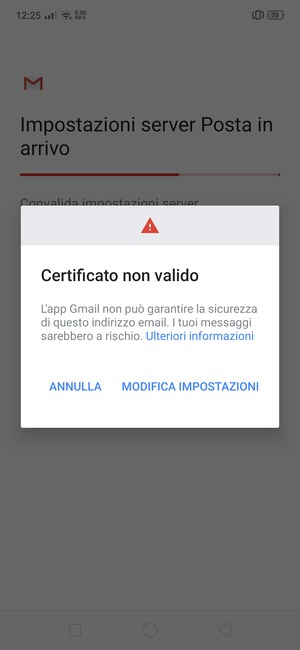 Seleziona MODIFICA IMPOSTAZIONI