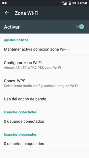 El teléfono ha sido configurado para su uso como módem