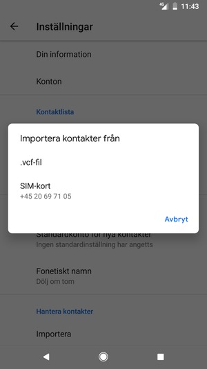 Välj SIM-kort