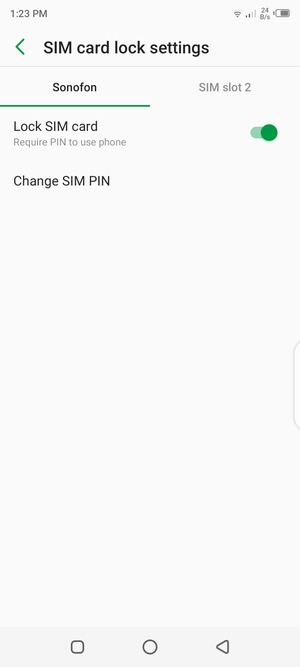 Select Public and select Change SIM PIN