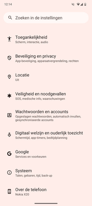 Scroll naar en selecteer Systeem