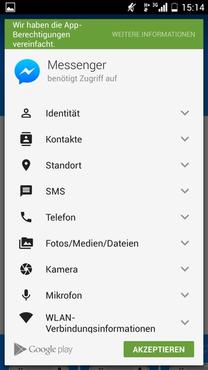 Wählen Sie AKZEPTIEREN