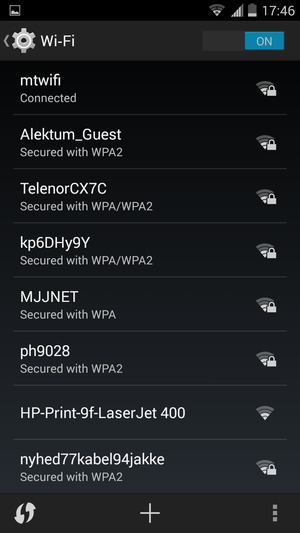 You are now connected to the Wi-Fi network