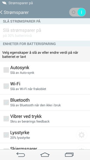Slå på Strømsparer