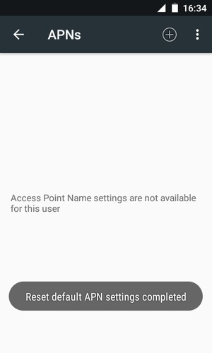 Your phone will reset to default Internet and MMS settings