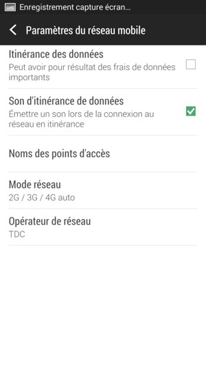 Pour changer de réseau en cas de problèmes de réseau, sélectionnez Opérateur de réseau