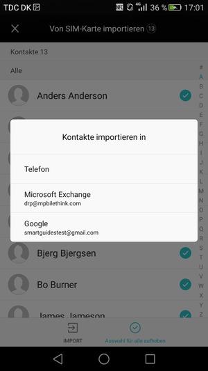 Wählen Sie Ihr Google Konto