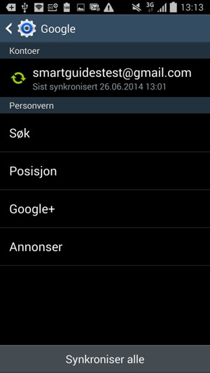 Velg kontoen din