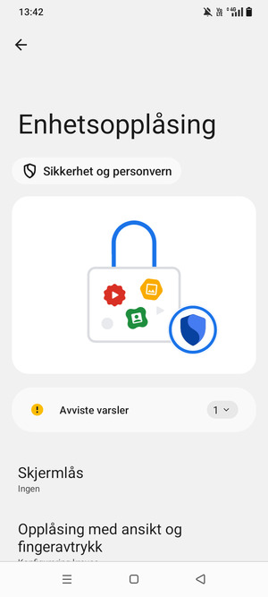 Velg Skjermlås