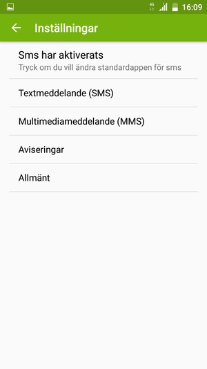 Välj Textmeddelande (SMS)