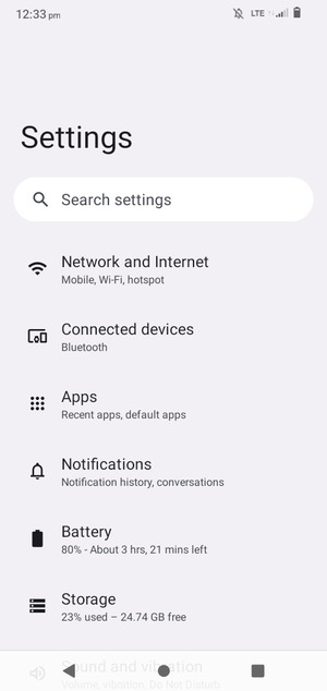 Select Network and Internet