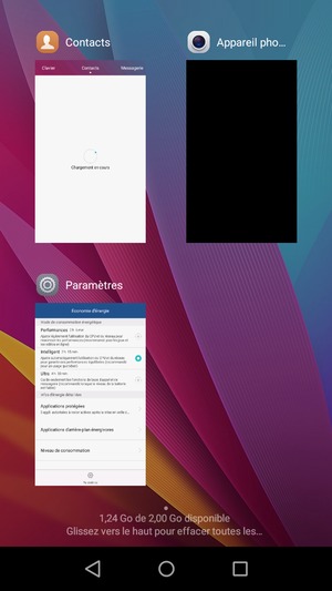 Faites glisser les applis vers le haut pour les fermer
