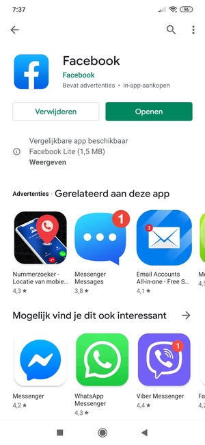 Selecteer Openen