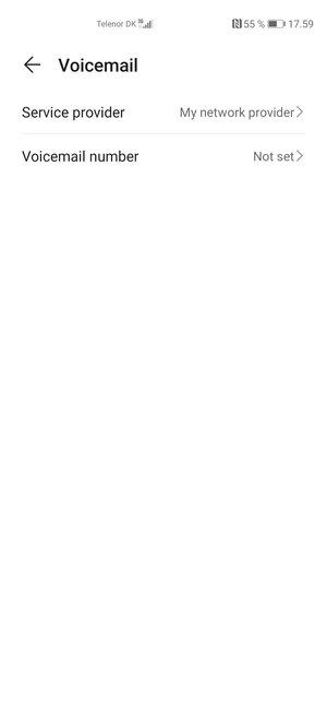 Select Voicemail number