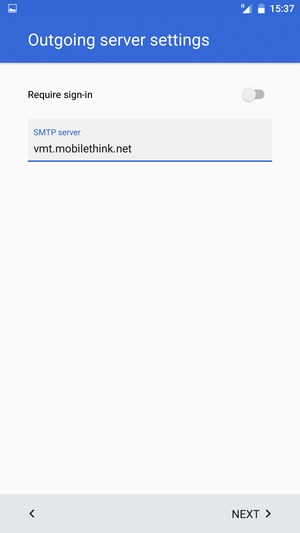Turn off Require sign-in  and select NEXT