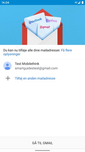 Vælg GÅ TIL GMAIL