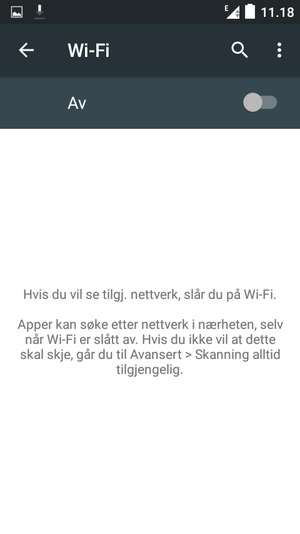 Slå på Wi-Fi