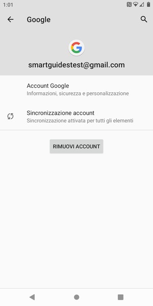 Seleziona Sincronizzazione account
