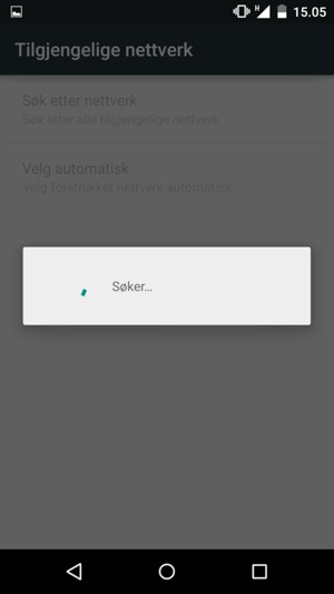 Vent til søket til ferdig