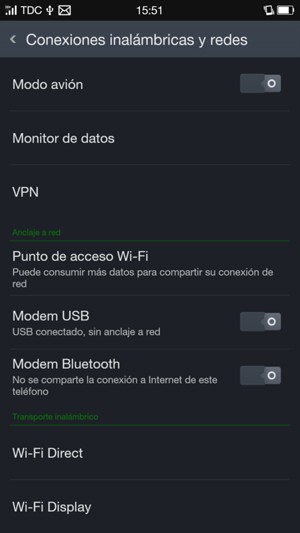 Seleccione Punto de acceso Wi-Fi