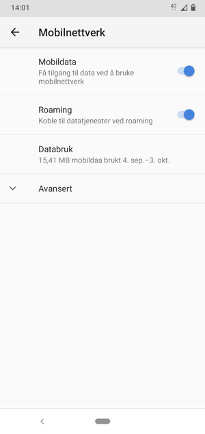 Slå Roaming på eller av