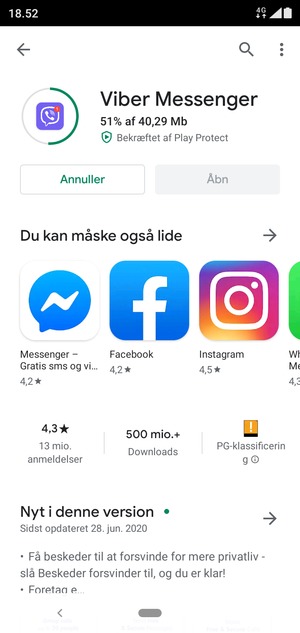 Afvent at installeringen er afsluttet