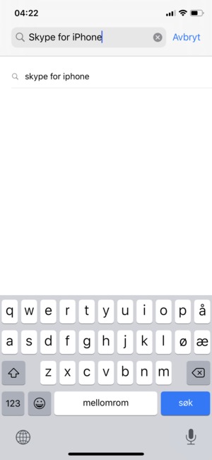 Skriv inn applikasjonsnavnet og velg søk