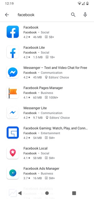 Select the app