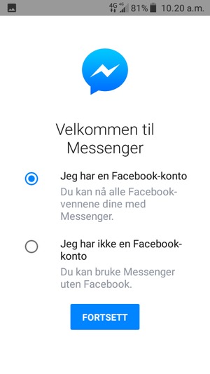 Applikasjonen er klar til bruk