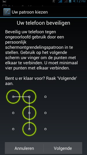 Selecteer Volgende