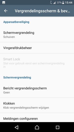 Selecteer Schermvergrendeling