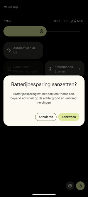 Selecteer Aanzetten