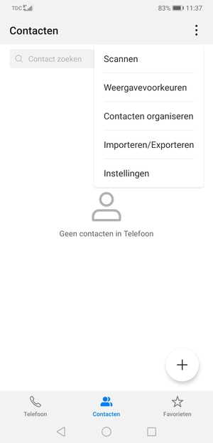 Selecteer Importeren/Exporteren