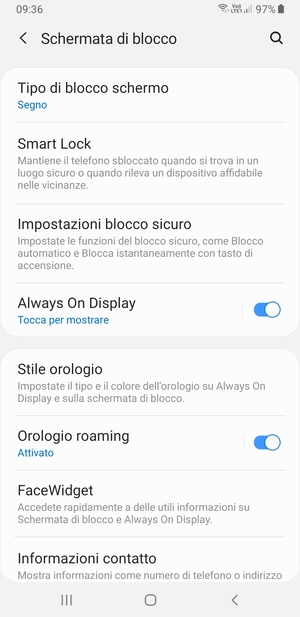 Il tuo telefono è ora protetto dal blocco schermo