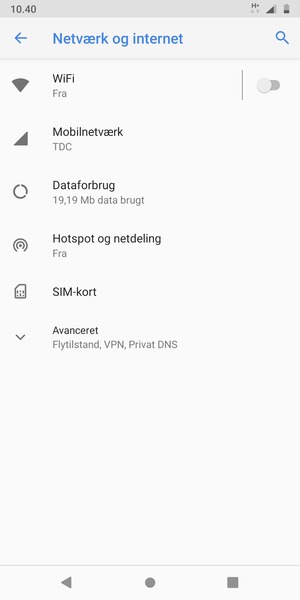 Vælg WiFi