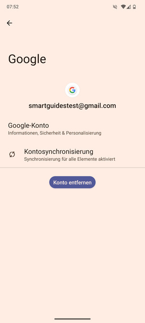 Wählen Sie Kontosynchronisierung