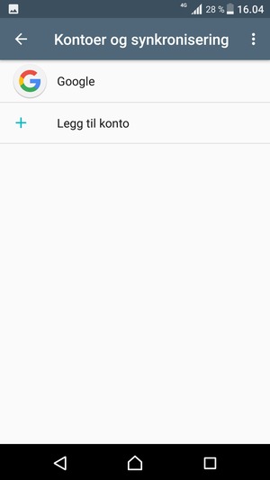 Velg din Google-konto