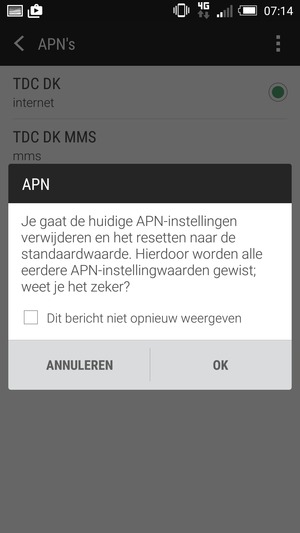 Selecteer OK