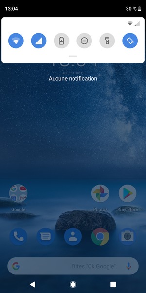 Déroulez à nouveau le menu du haut