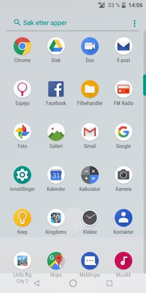 Bla til og velg Innstillinger