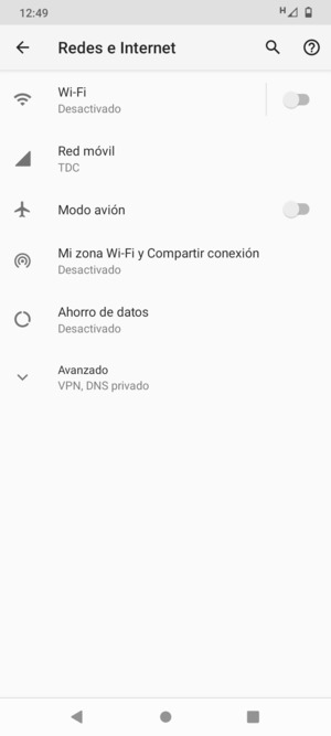 Seleccione Wi-Fi