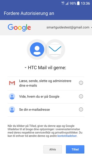 Wählen Sie Zulassen