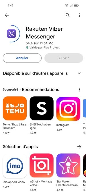 Veuillez attendre la fin de la procédure d'installation