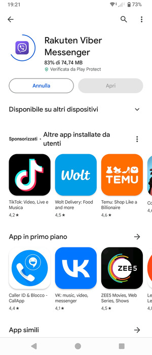 Attendi il completamento del processo di installazione