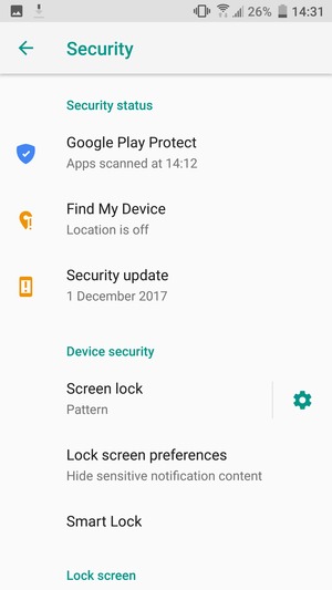 Your phone is now secure with a screen lock