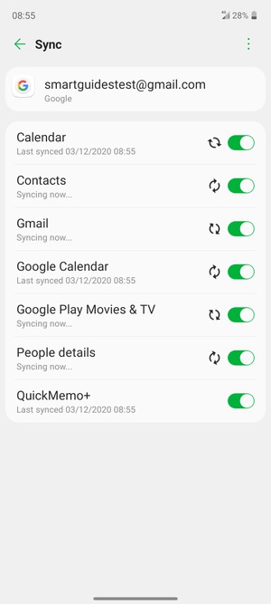 Your contacts from Google will now be synced to your phone