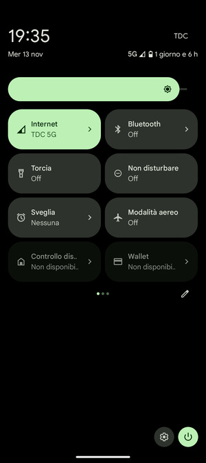 Regola la luminosità al livello desiderato