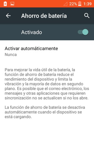 Active Ahorro de batería