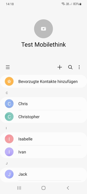 Wählen Sie die Menü-Taste
